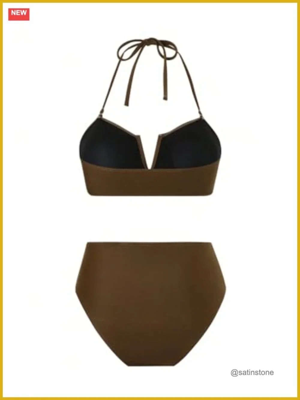 3 Piece Bandeau Bikini Set V Wired High Waisted Sheer Cover Up Skirt Bathing